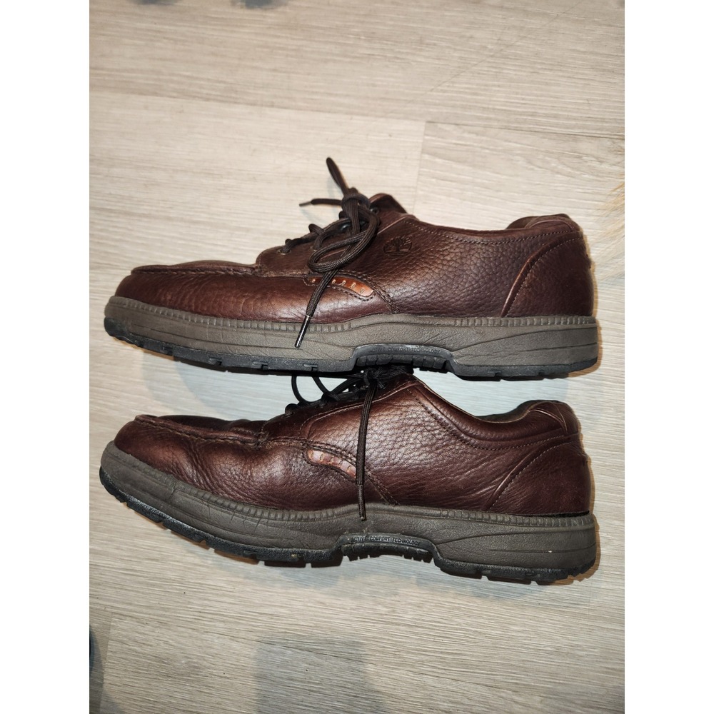 Timberland Brown Leather Active Comfort Technology Moc Toe Oxfords 47032 15M - Picture 3 of 6